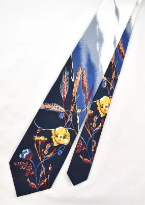 1940s Style Wild Flowers Tie