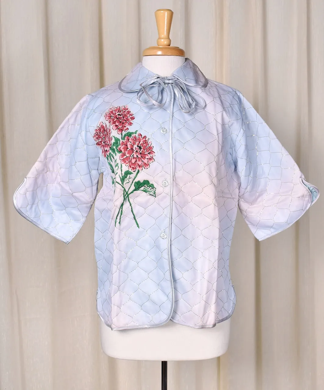 1950s Floral Pastel Bed Jacket