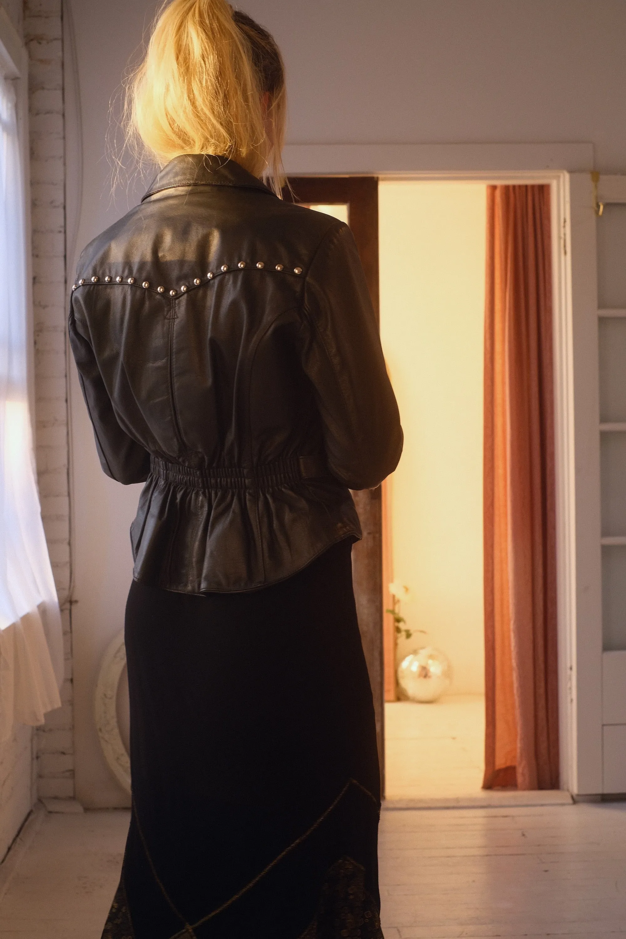 1980s Studded Leather Jacket