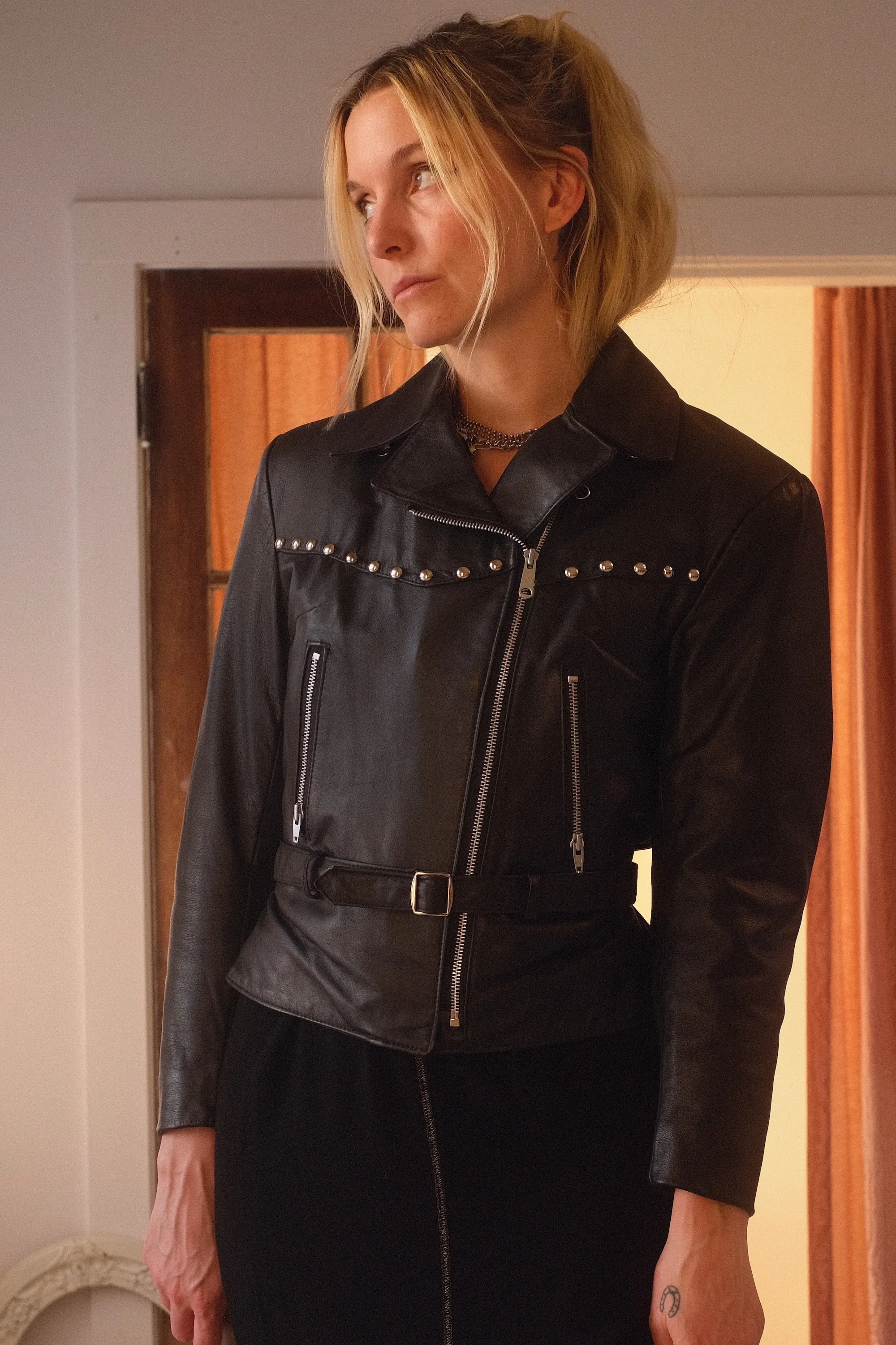 1980s Studded Leather Jacket