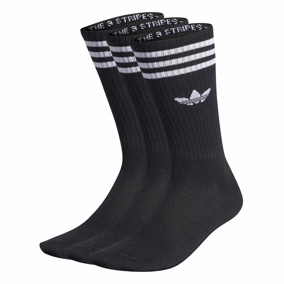 Adidas - Solid Crew 3 Pack Socks Black