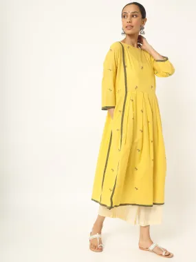 'Amber' an Classic Muslin Jamdani Dress & Trouser