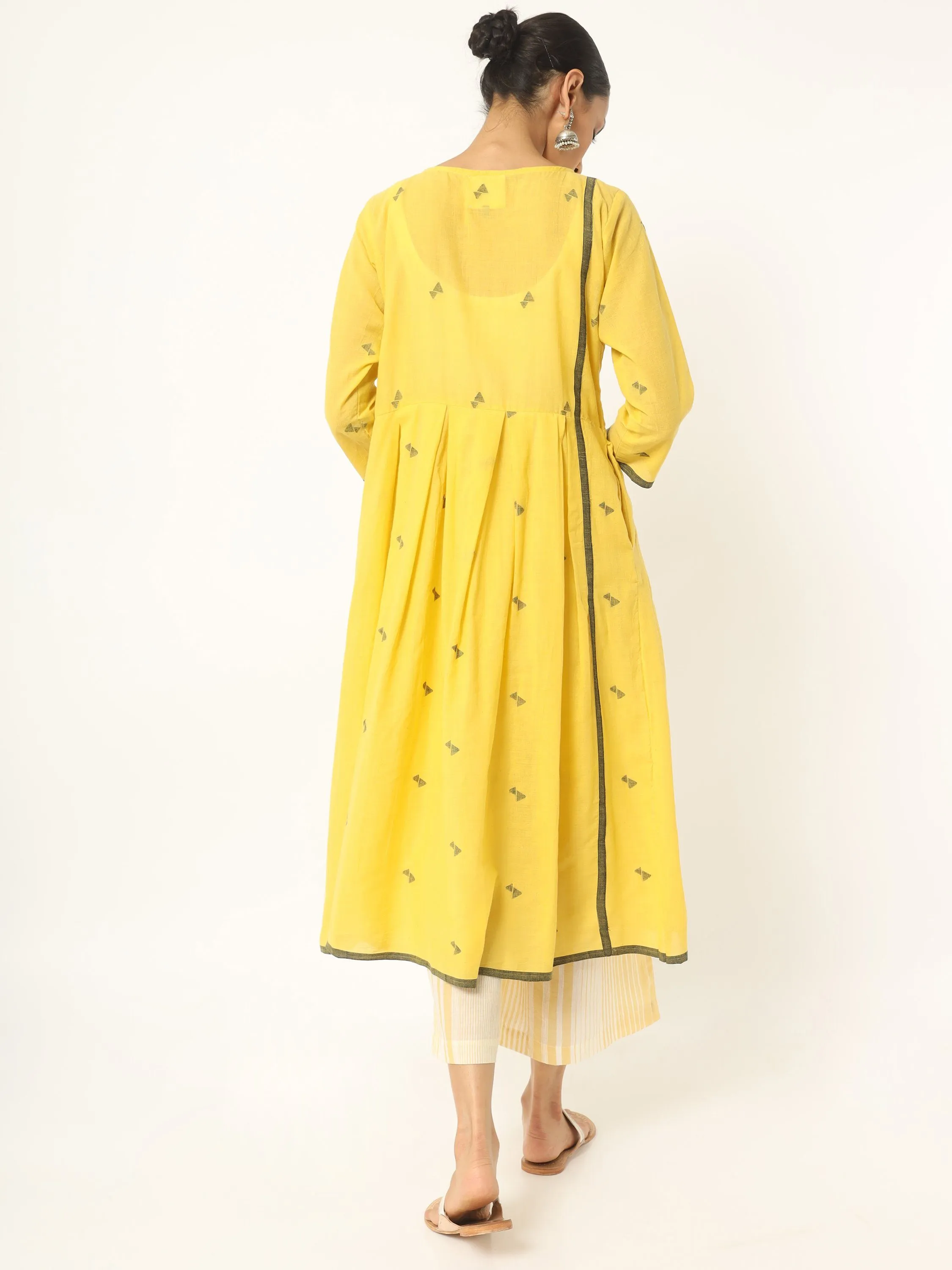 'Amber' an Classic Muslin Jamdani Dress & Trouser