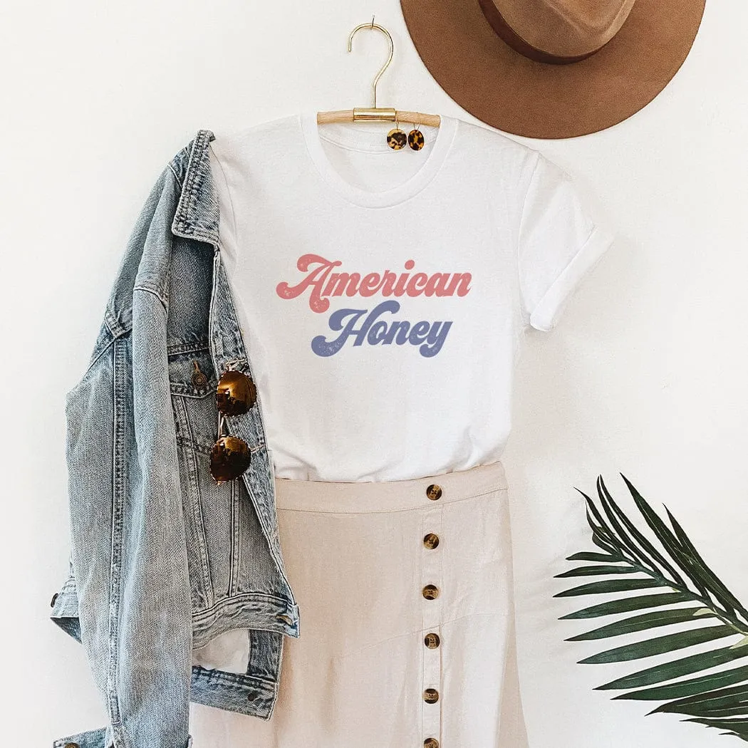 American Honey Patriotic Graphic T-Shirt - TY149