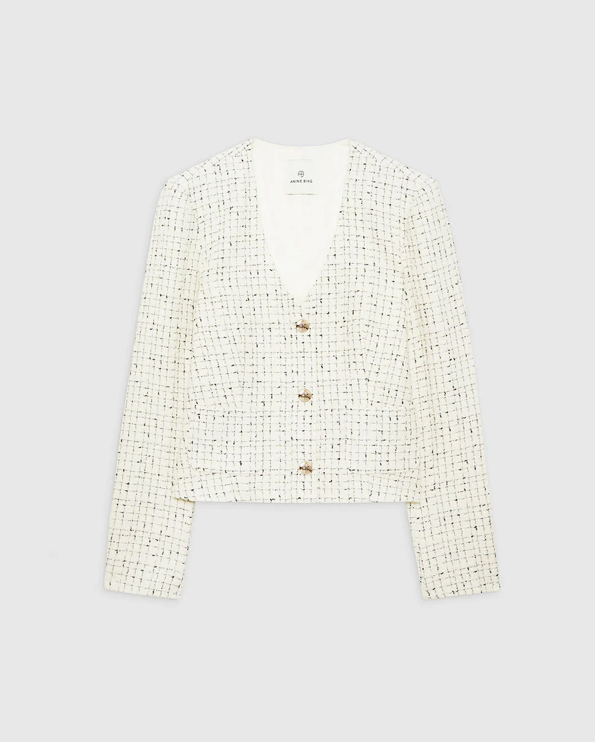 ANITTA JACKET / CREAM AND BLACK TWEED