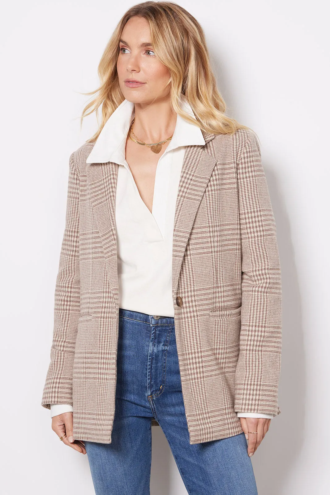 Anna Plaid Blazer