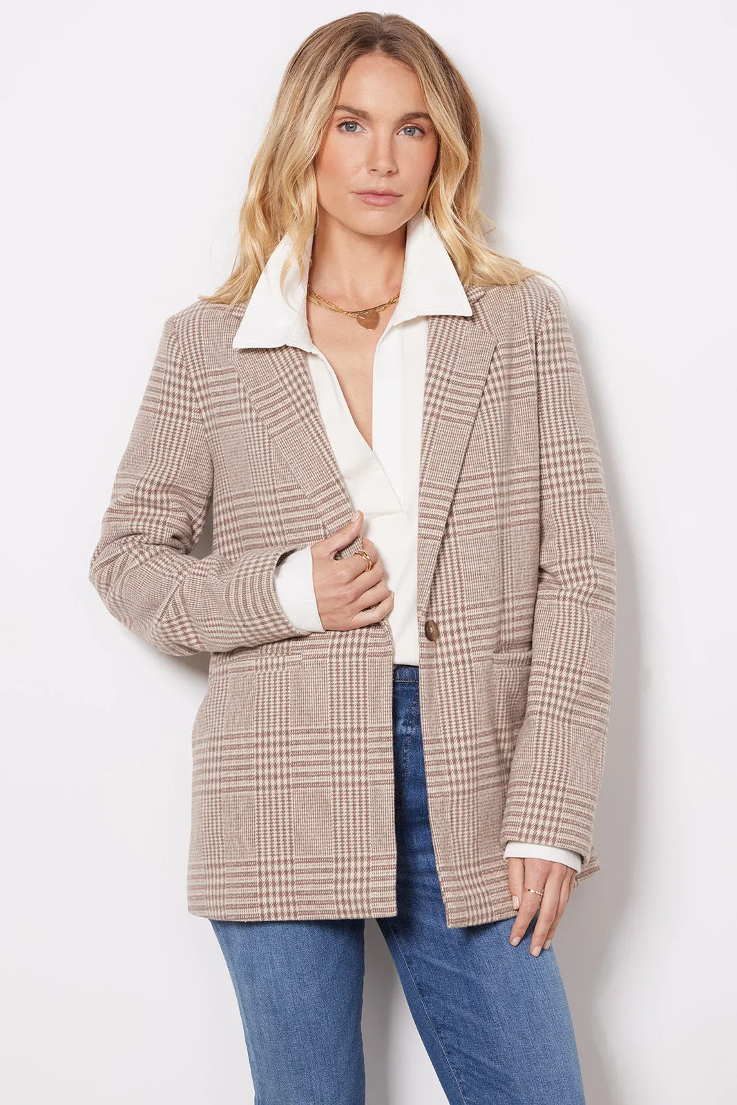 Anna Plaid Blazer