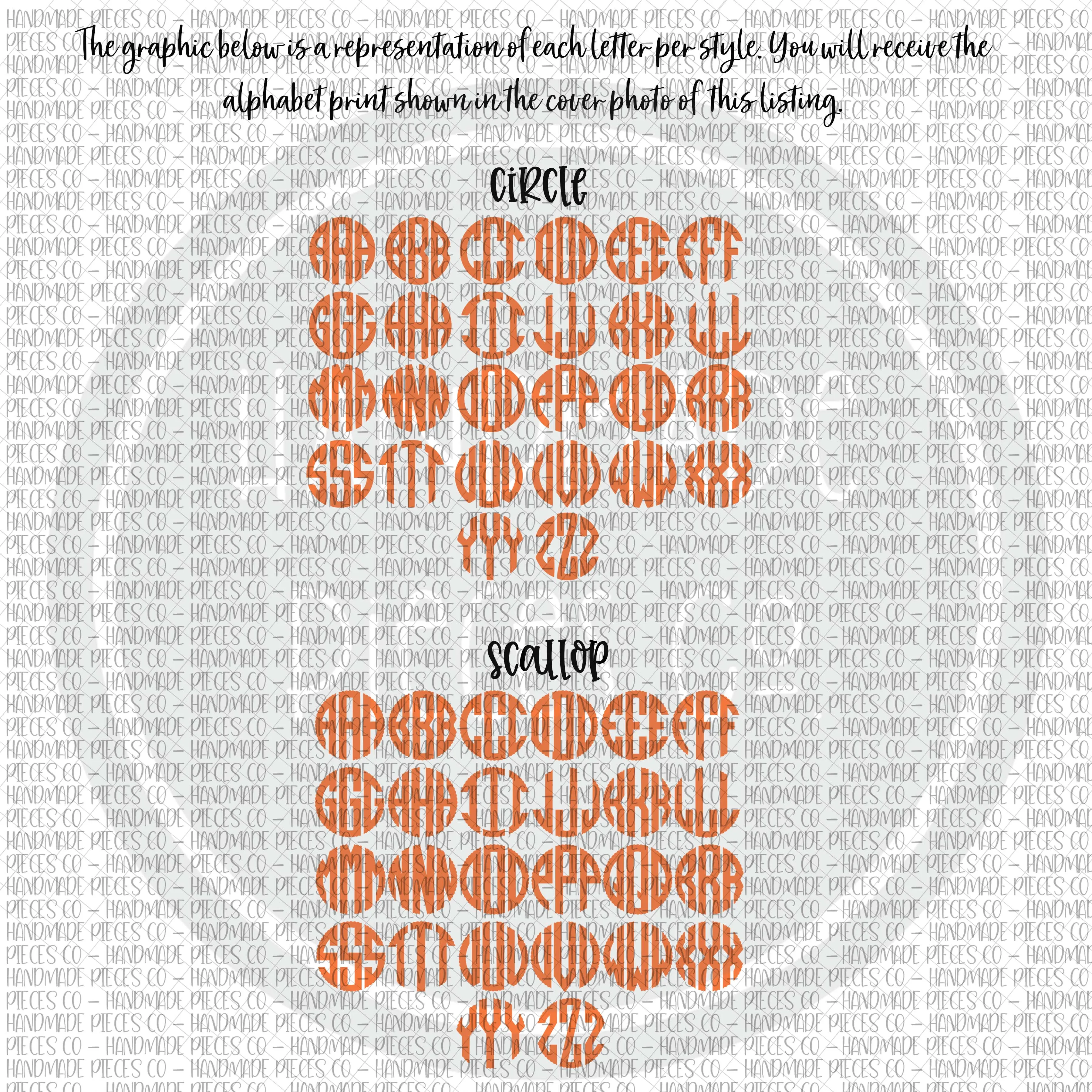 Autumn Plaid Monogram, 1 - Multiple Styles - Digital Download