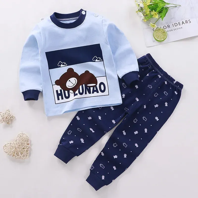 Baby Girl Spring Cartoon Pajama Sleepwear Set