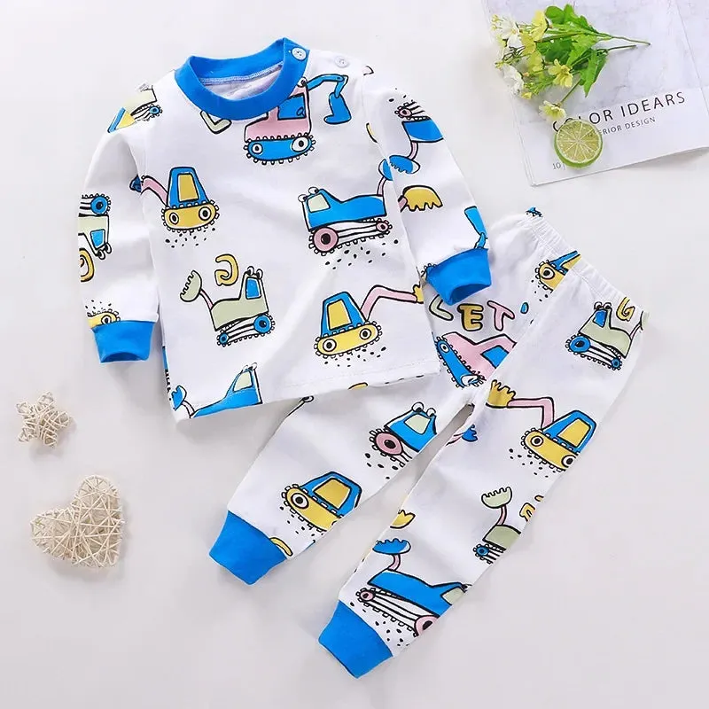 Baby Girl Spring Cartoon Pajama Sleepwear Set