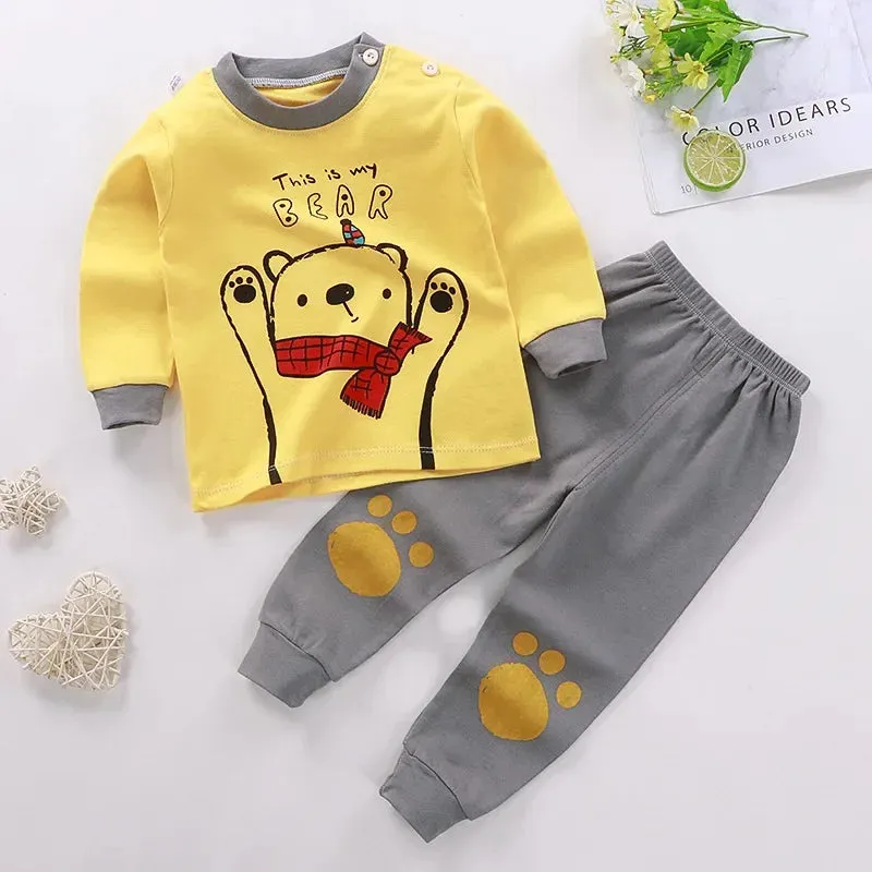 Baby Girl Spring Cartoon Pajama Sleepwear Set