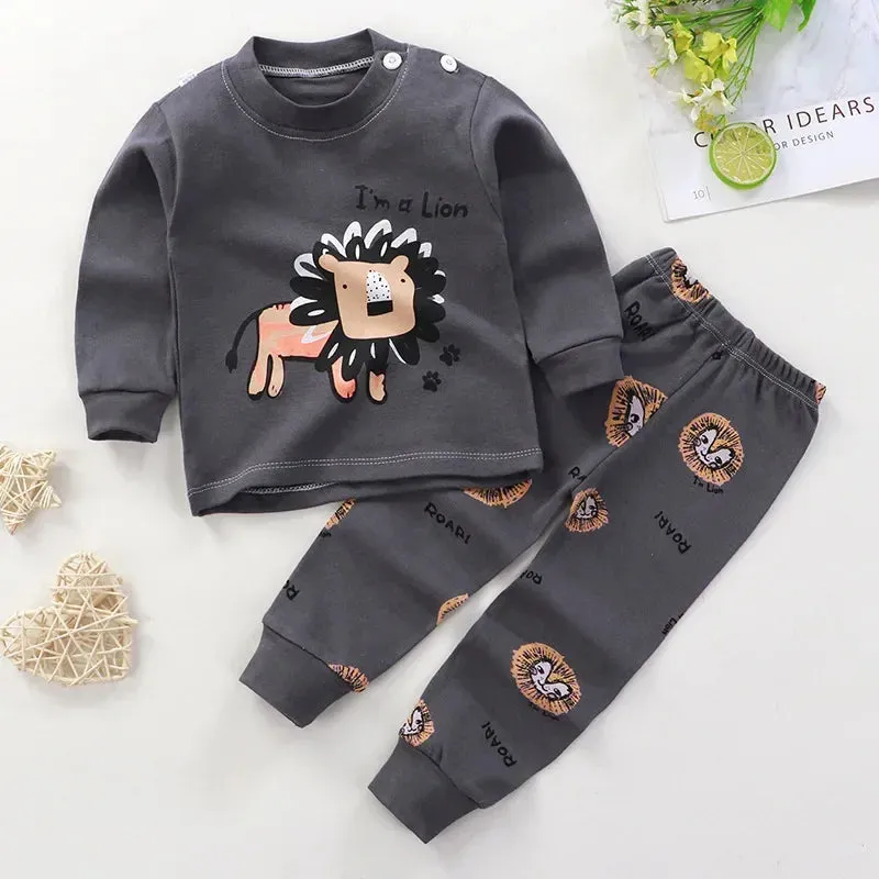 Baby Girl Spring Cartoon Pajama Sleepwear Set