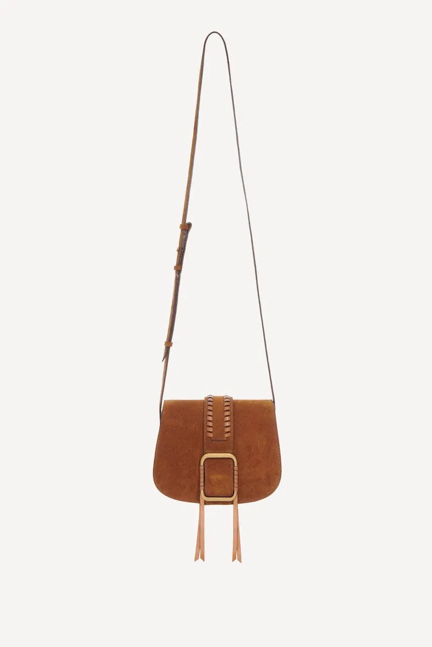 Bash Paris Cognac Teddy Small Suede Bag