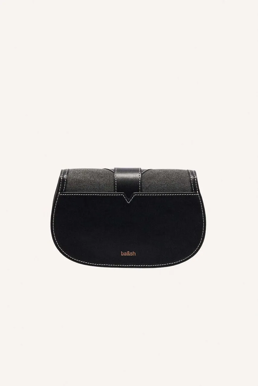 Bash Paris Tech Bag in Black and Carbon