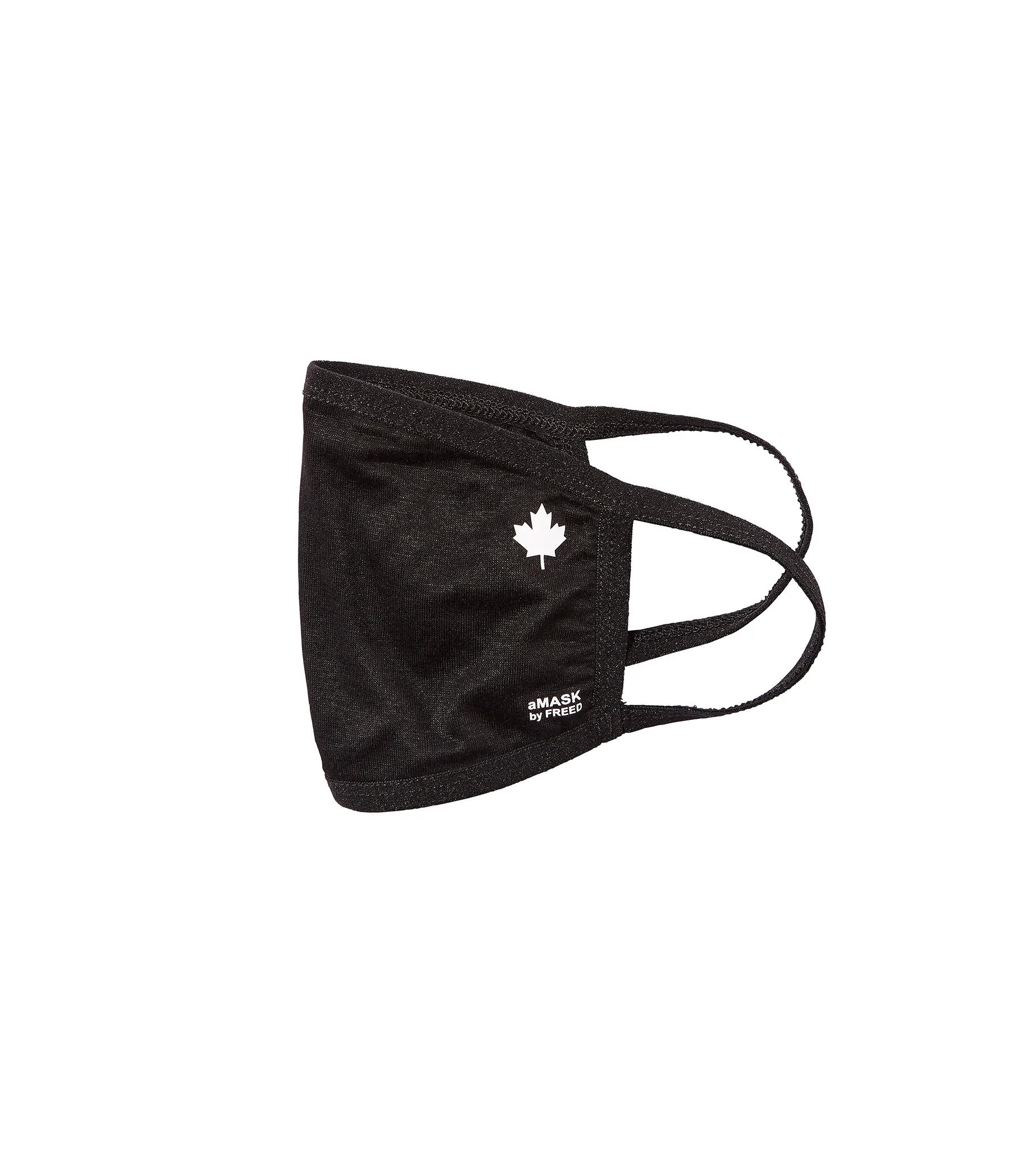 BLACK MAPLE LEAF - ADULT FACE MASK