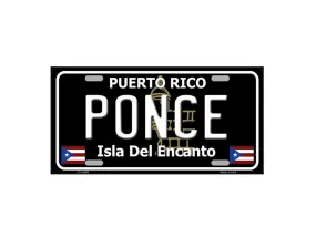 Black PONCE License Plate