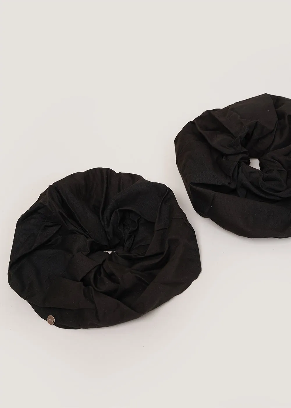 Black Sheer Cotton Scrunchies