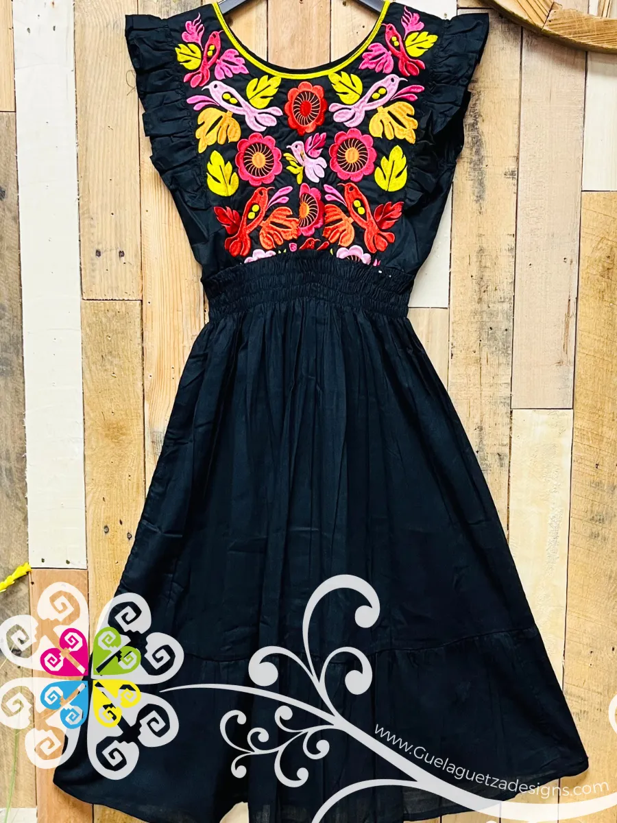 Black Tehuana Bonita Dress