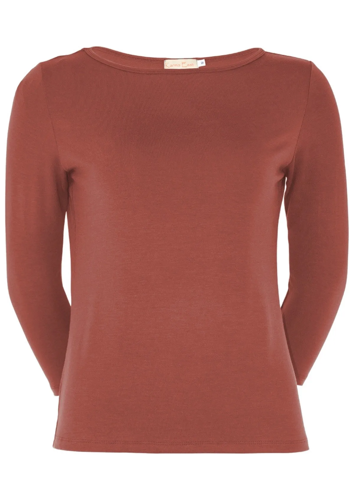 Boat Neck Top Terracotta