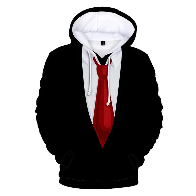 Boys Fake Suit Fashion 3D Hoodies