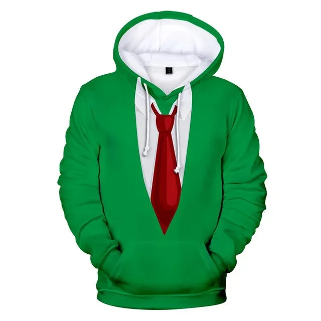 Boys Fake Suit Fashion 3D Hoodies