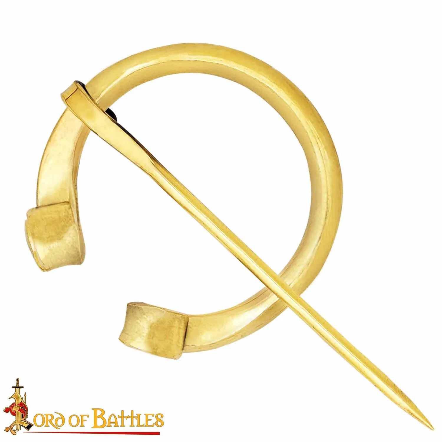 Brass Fibula with Rolled End