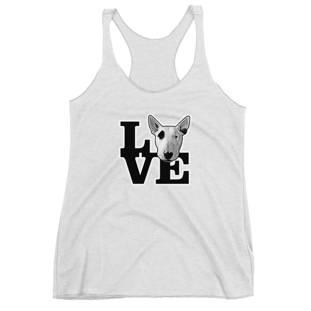 Bull Terrier Love Women's Racerback Tank