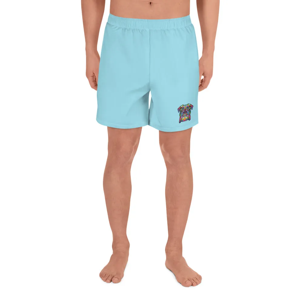 Bulldog Turquoise Men's Athletic Long Shorts