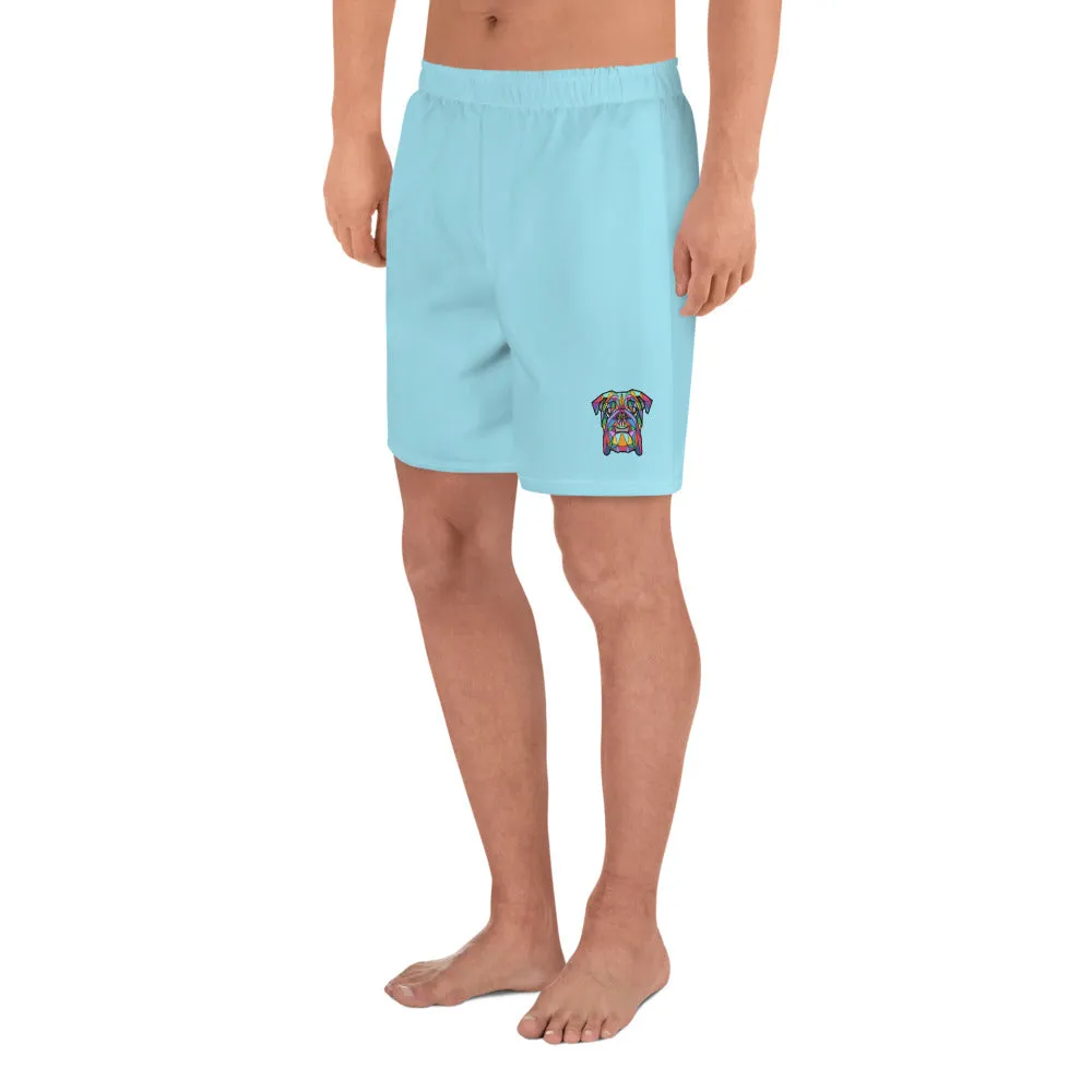 Bulldog Turquoise Men's Athletic Long Shorts