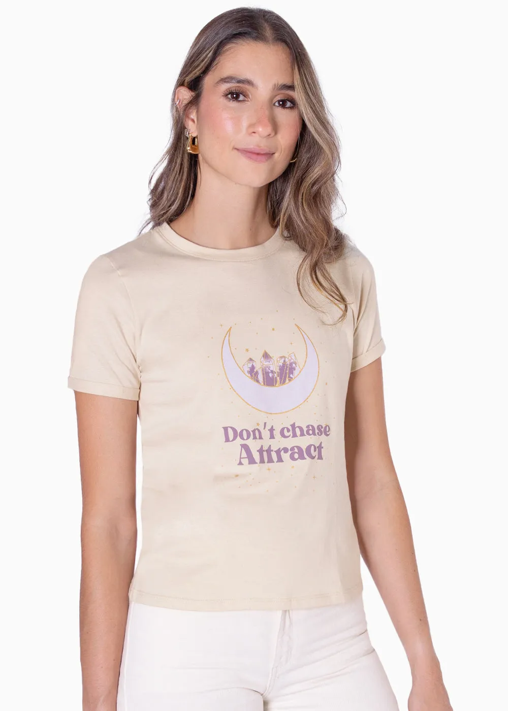 Camiseta estampada "Don't chase attract" - MAELA