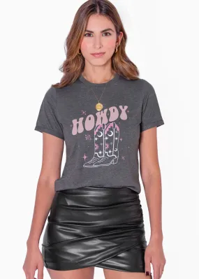 Camiseta estampada "Howdy" - PRUNELLA