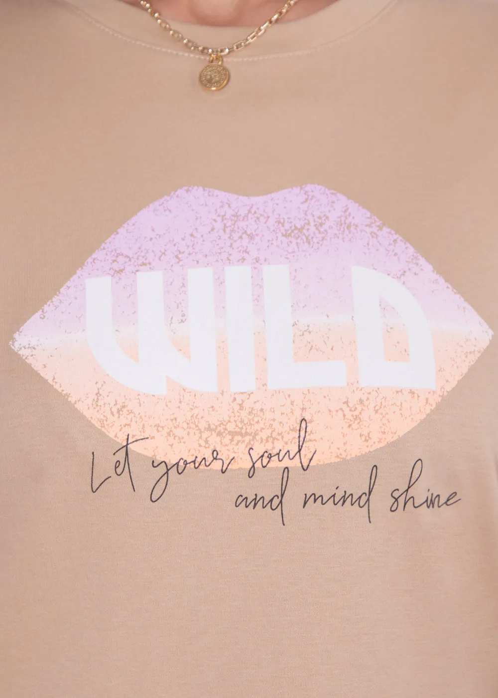 Camiseta estampada "Wild, let your soul and mind shine" - PAMMY