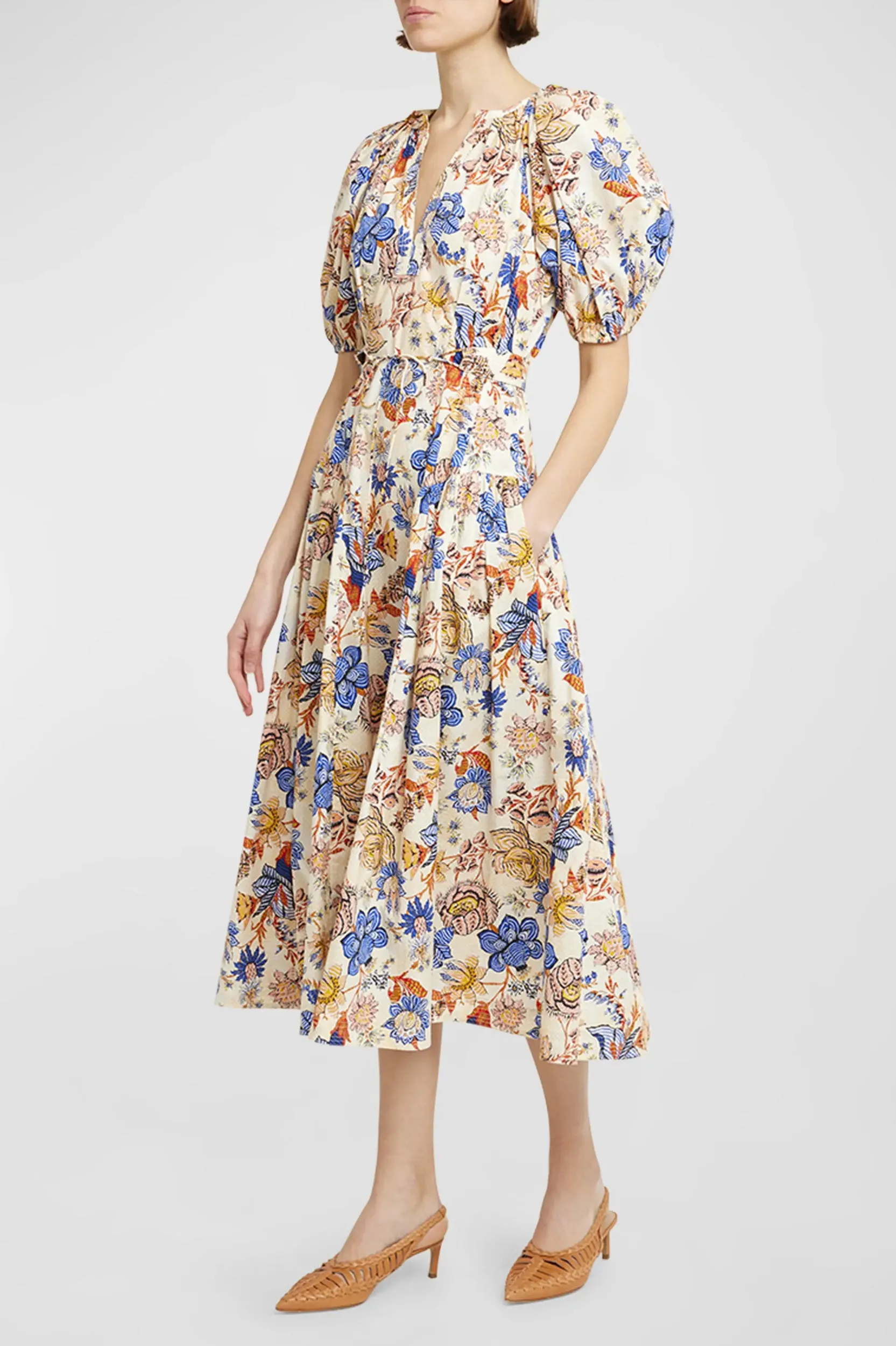 Carina Cotton Dress in Magnolia