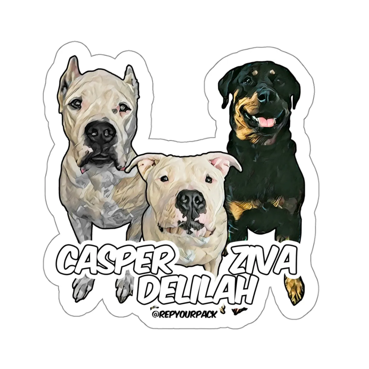 Casper Ziva Delilah Stickers