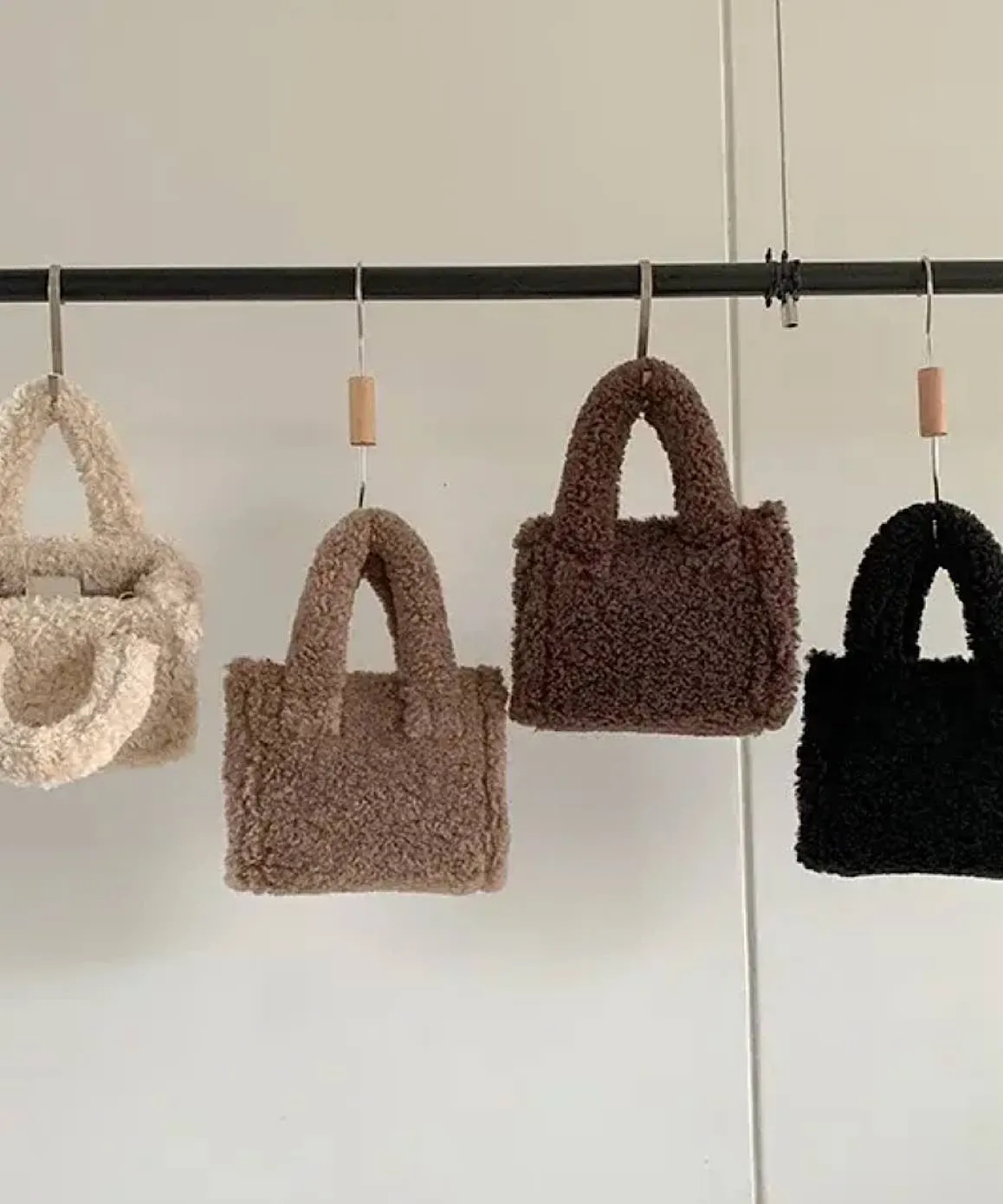 Casual Faux Fur Mini Tote