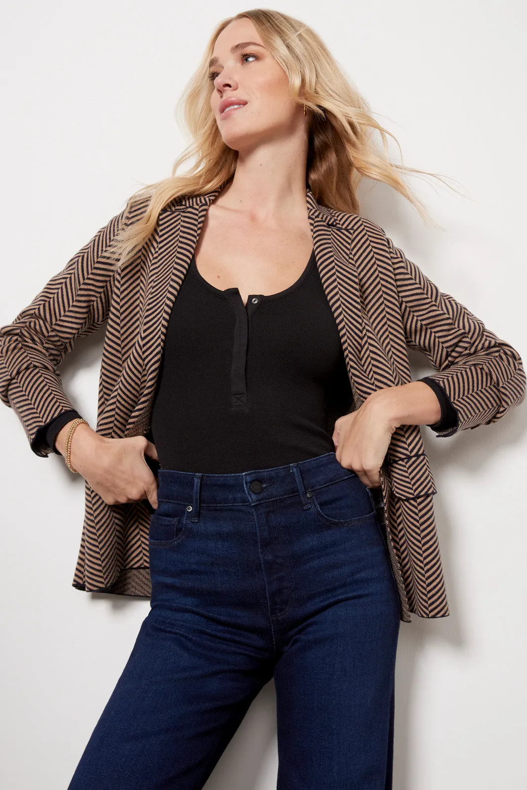 Cornelia Herringbone Blazer