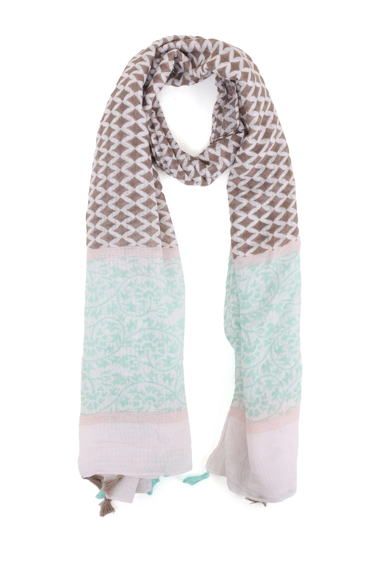 COTTON BREEZE SCARF-GREEN