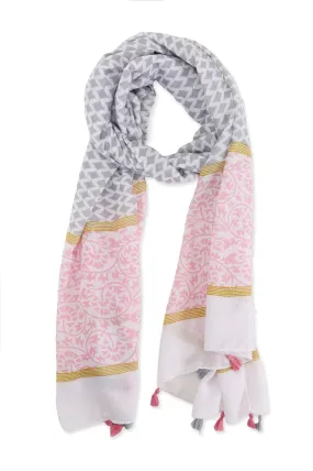 COTTON BREEZE SCARF-GREY