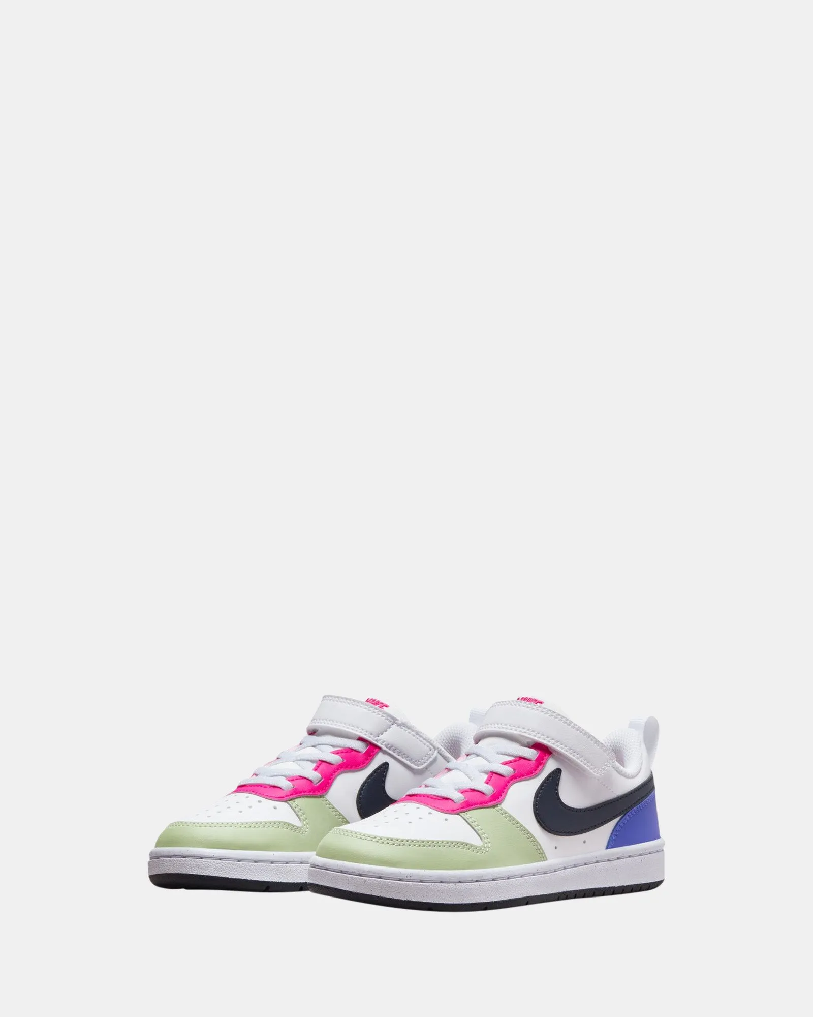 Court Borough Low Recraft Pre-School White/Obsidian/Fierce Pink