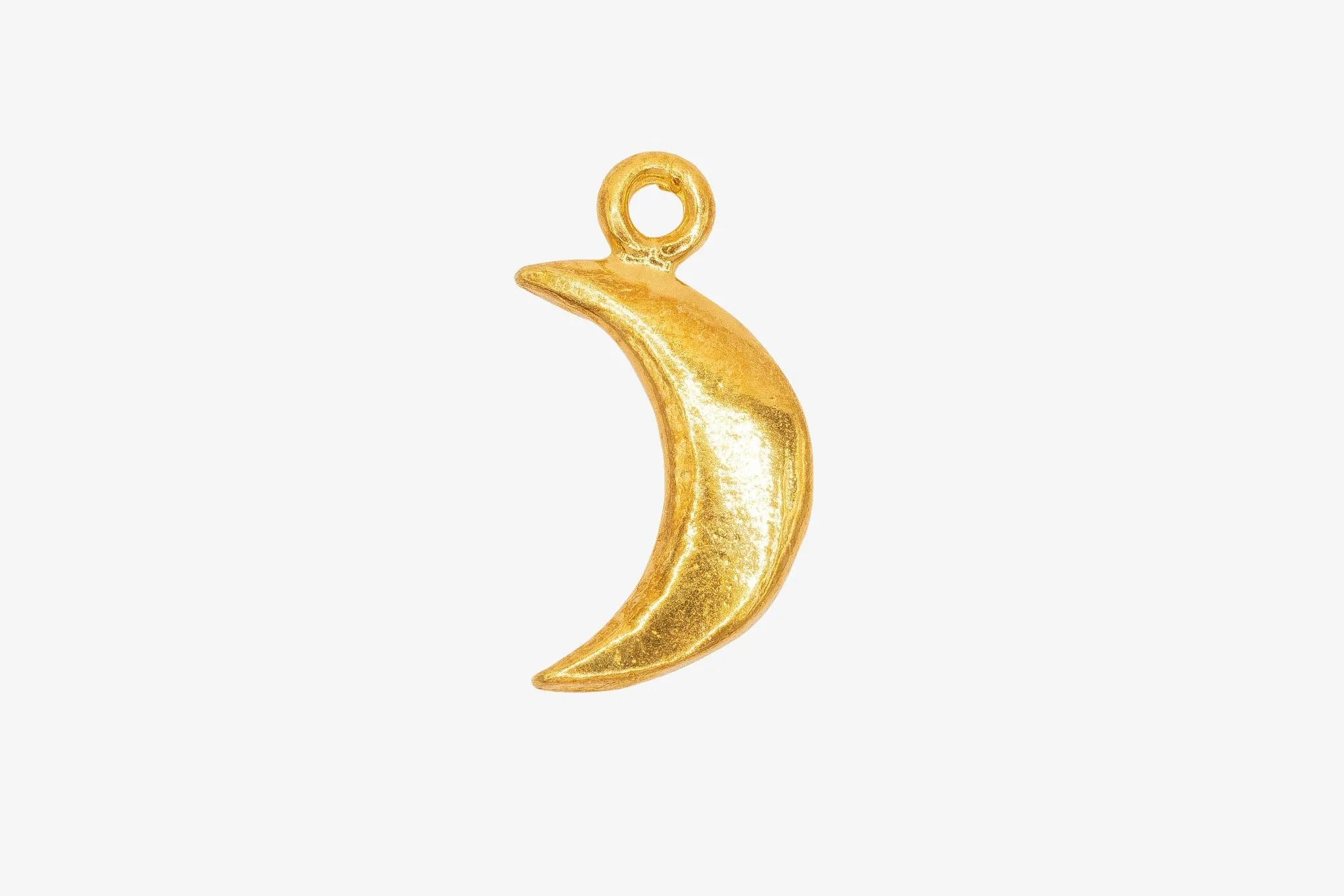 Crescent Moon Charm Wholesale 14K Gold, Solid 14K Gold, G25