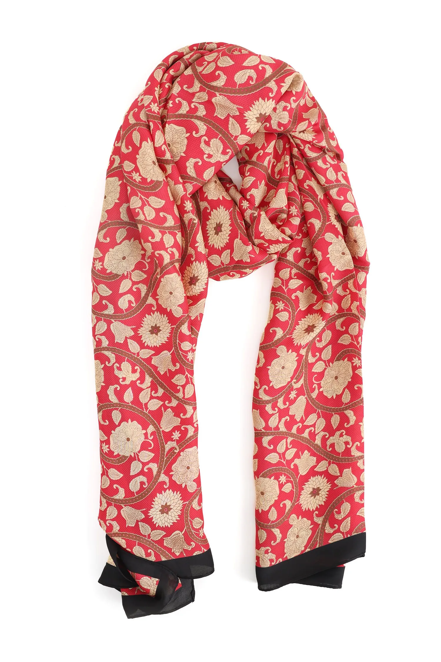 DAISY DELIGHT SCARF-FUCHSIA