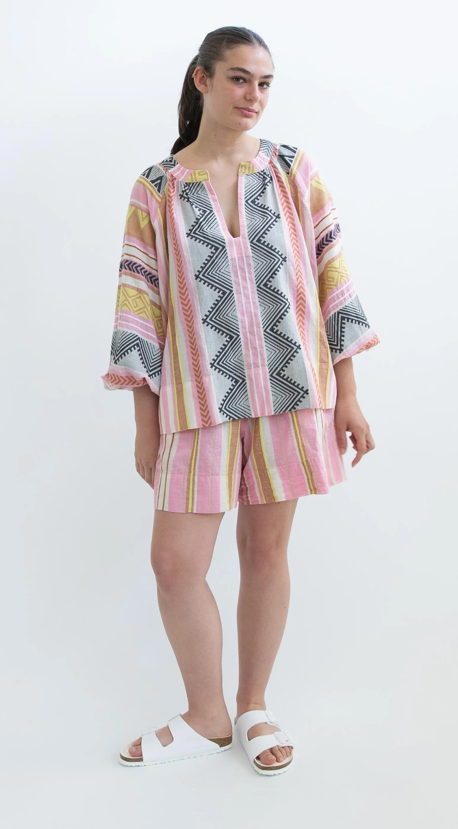 Devotion Twins Setan Limani blouse in Pink Multi