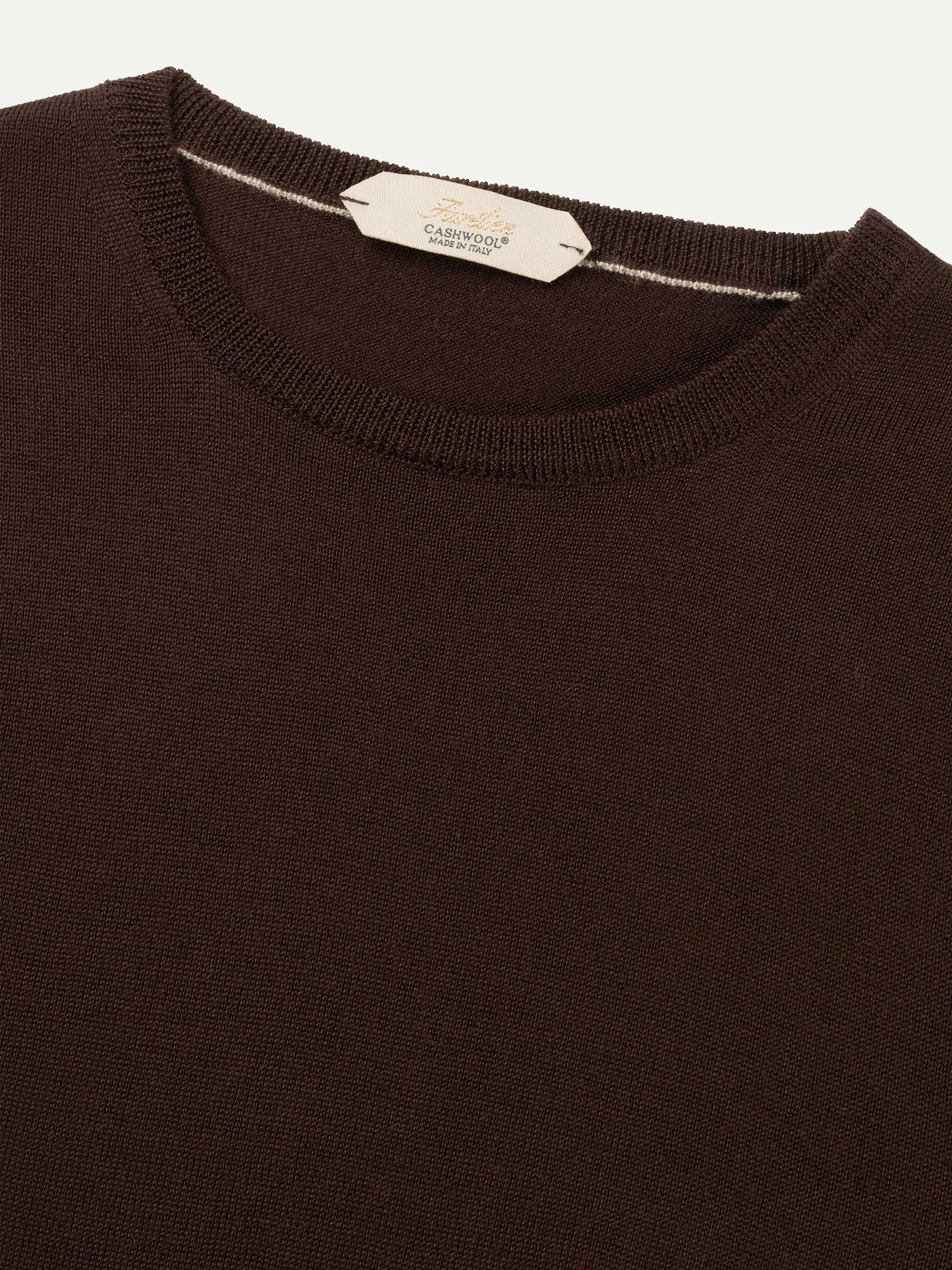 Extrafine Merino Crew Neck Sweater Brown