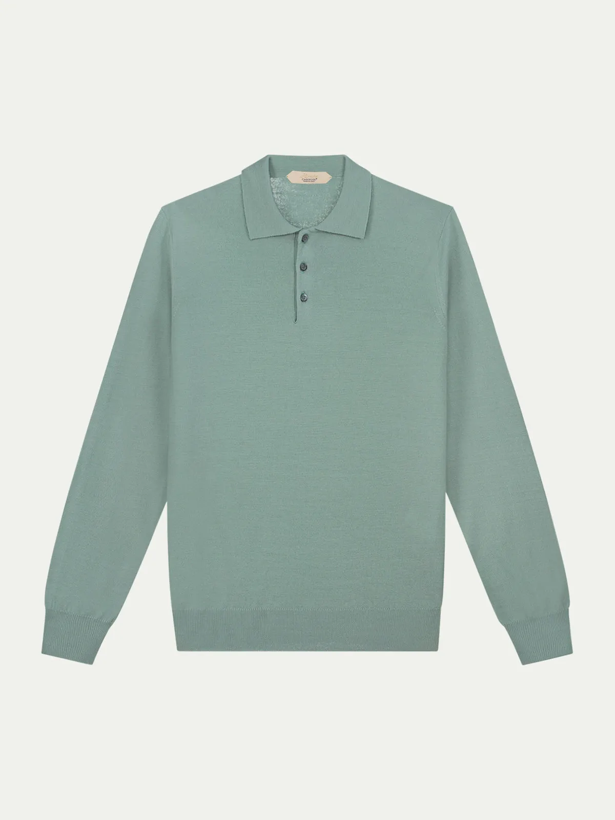 Extrafine Merino Polo Light Green