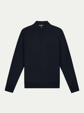 Extrafine Merino Zipper Sweater Navy