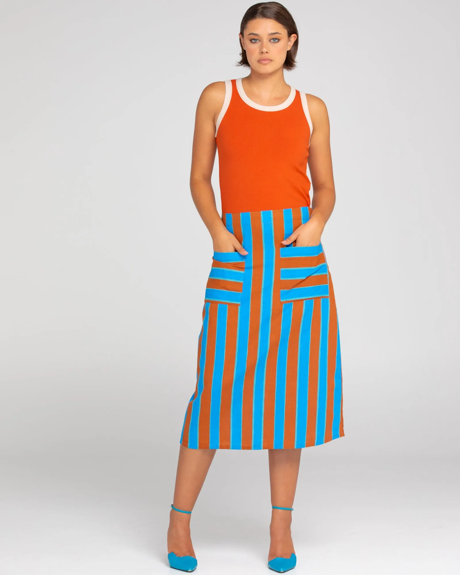 Fay Skirt - Cabana Stripe