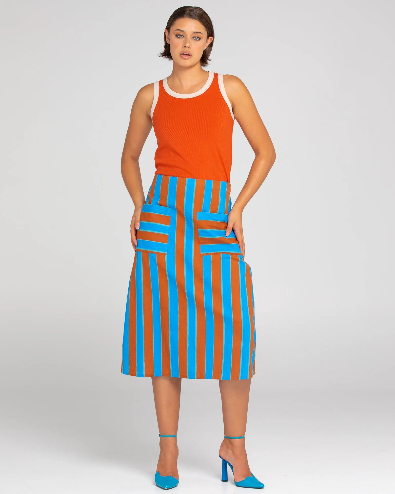 Fay Skirt - Cabana Stripe