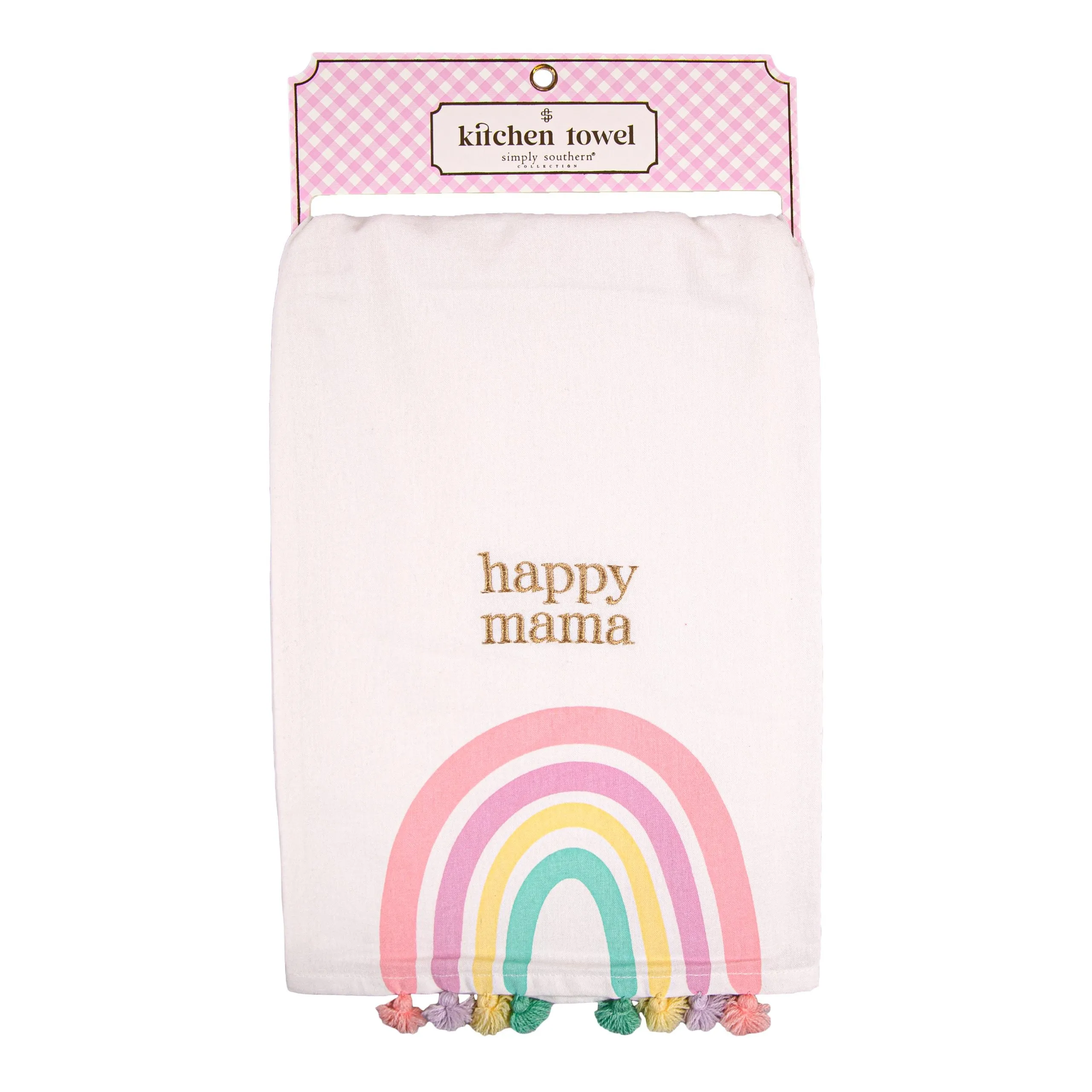 'Happy Mama' Rainbow Kitchen Towel by Simply Southern