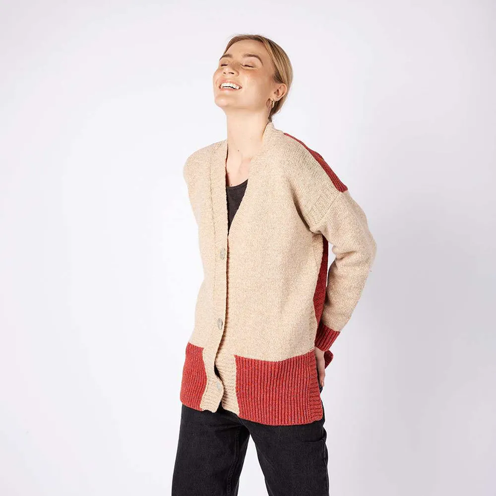 Hawthorn -  Colour Contrast Cardigan