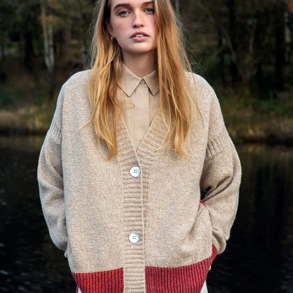 Hawthorn -  Colour Contrast Cardigan